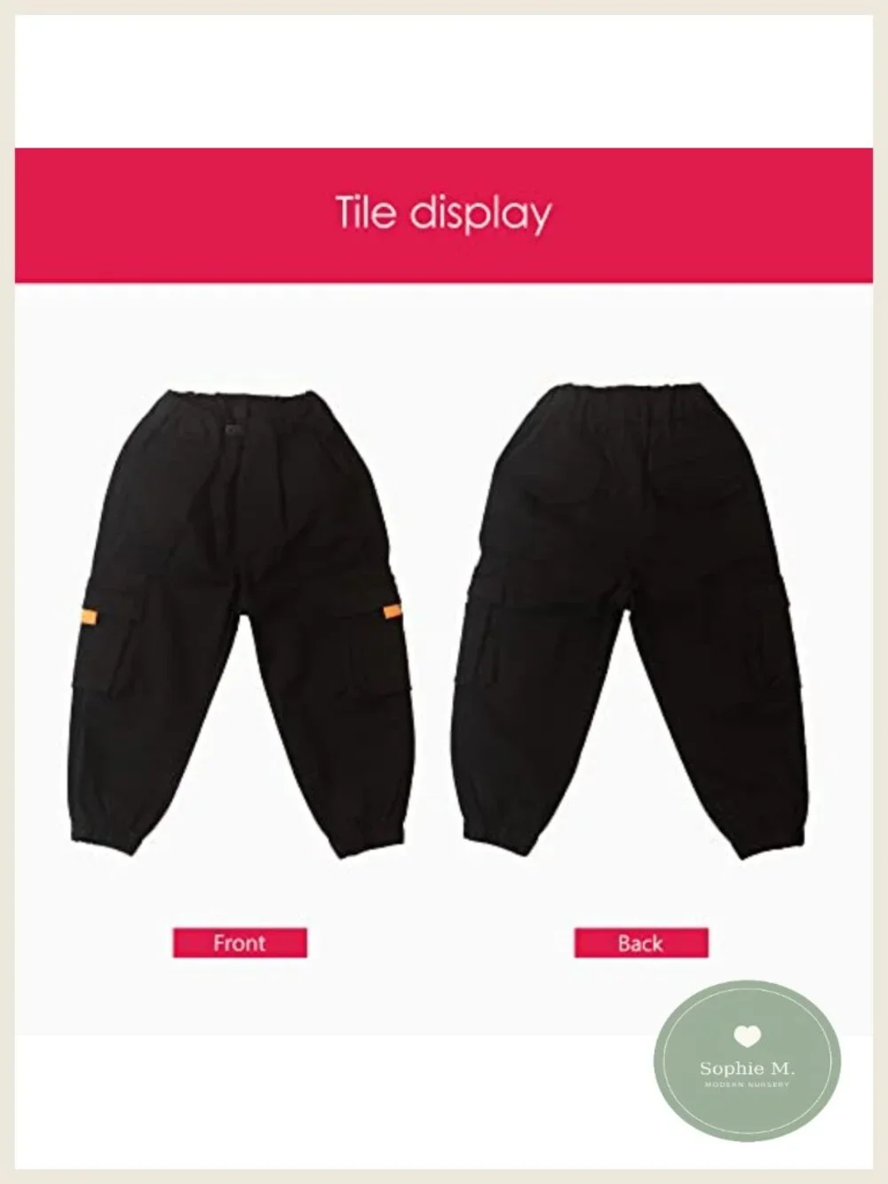 Toddler Pants 2 Pack Cotton Stretch Chino Joggers Kids Boys Girls